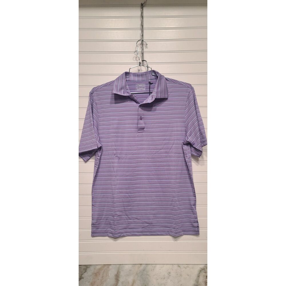 Ahead Performance Dusk Striped Golf Polo Shirt Size S NWT